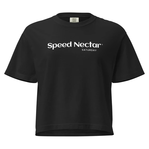 Women's Speed Nectar Boxy Tee in Obsidian